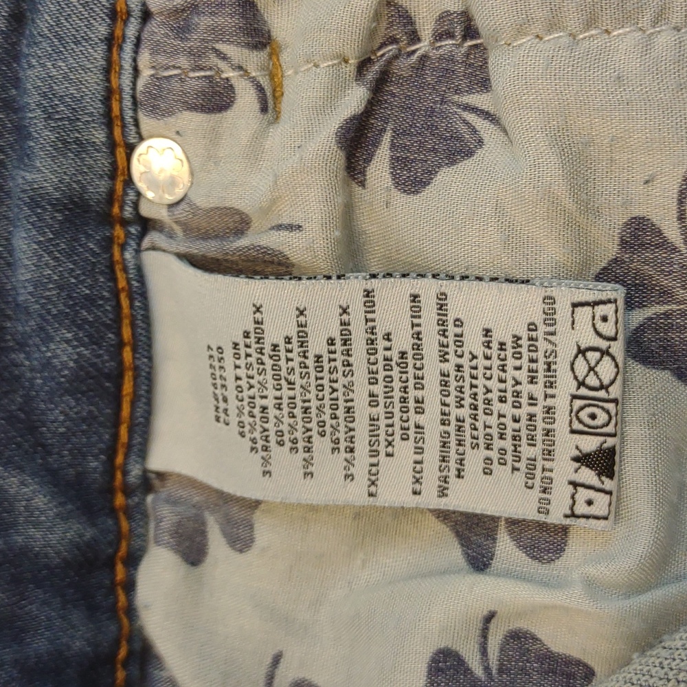 Lucky Brand Boys Billy Straight Stretch 5 Pocket Distressed Blue Jeans - Picture 9 of 12